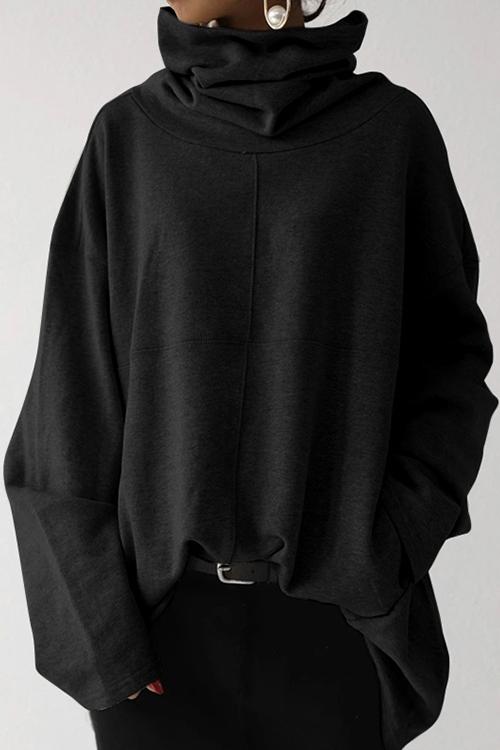 Karladress Vivien Cowl Neck Solid Loose Sweatshirt