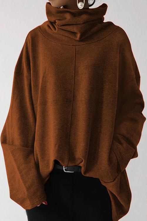 Karladress Vivien Cowl Neck Solid Loose Sweatshirt