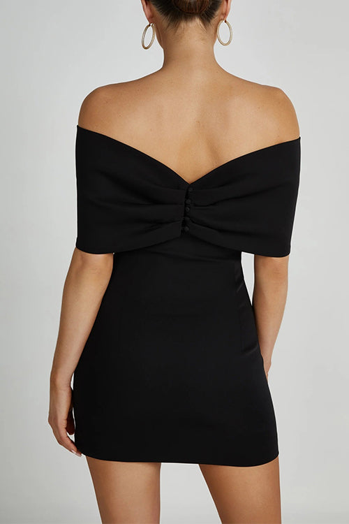 Karladress Bow Off Shoulder Bodycon Mini Party Dress