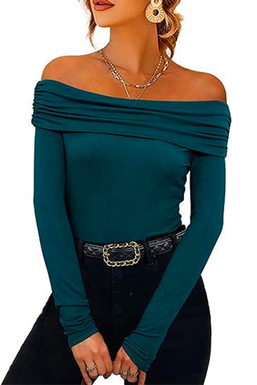 Karladress Off Shoulder Long Sleeves Bottoming Shirt