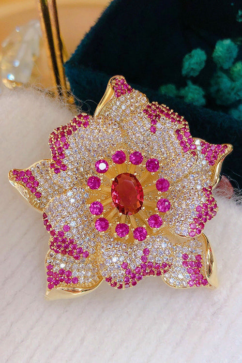 Karladress Blooming luxury Inspiring Elegance Flower Crystal Brooch