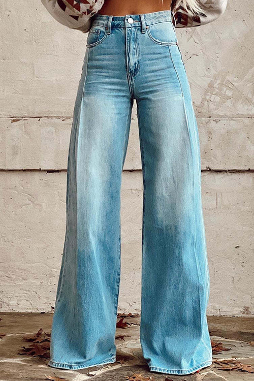 Karladress Distressed Wide Leg Fashion Denim Pants