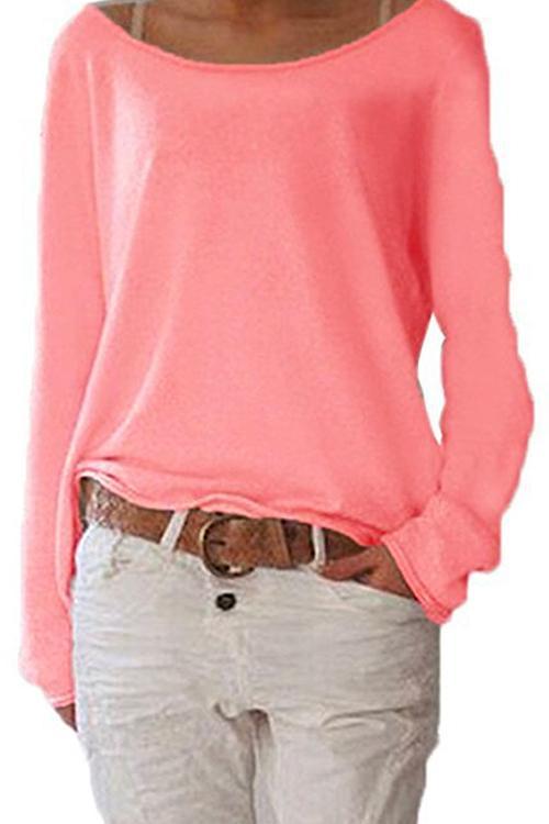 Karladress Simple Solid Long Sleeve T-shirt