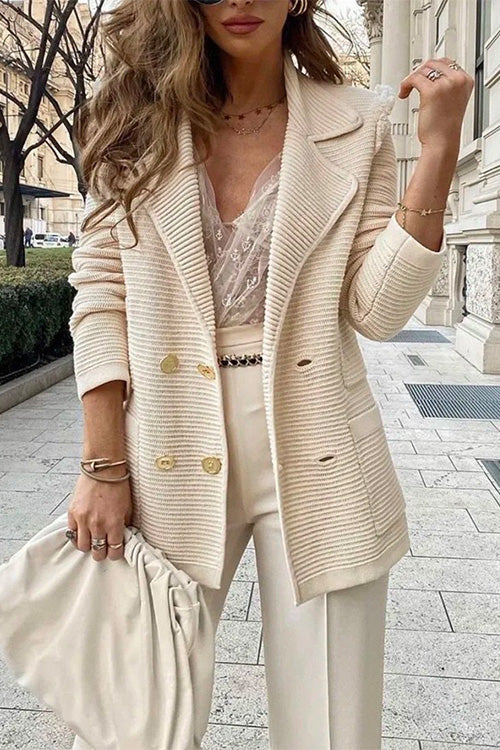 Karladress Fashion Lapel Buttons Cardigans with Pockets