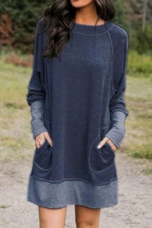 Karladress Maureen Pockets Casual Sweatershirt Dress