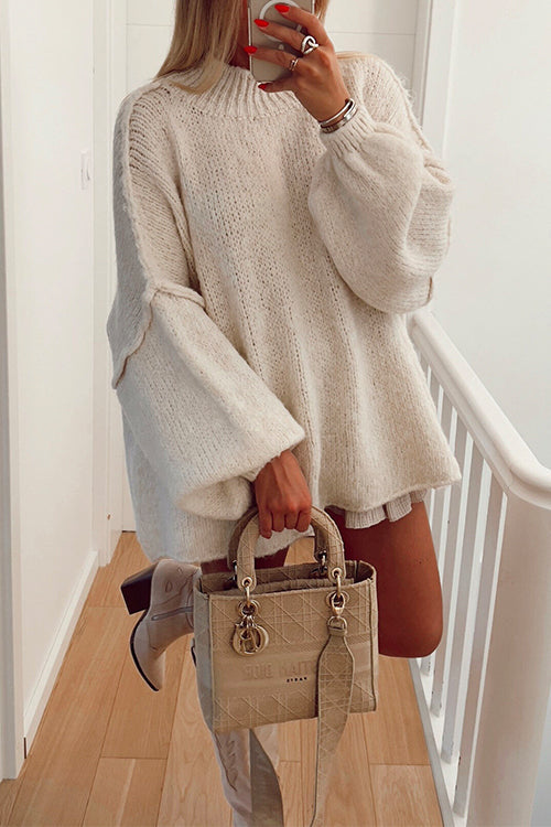 Karladress Drop Shoulder Plain Casual Pullover Sweater