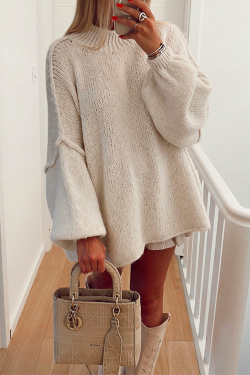 Karladress Drop Shoulder Plain Casual Pullover Sweater