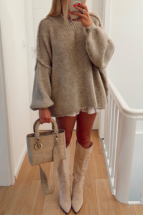 Karladress Drop Shoulder Plain Casual Pullover Sweater