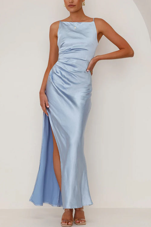 Karladress Backless Side Slit Maxi Cami Dress