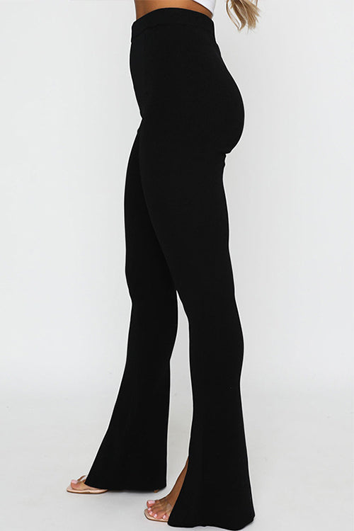 Karladress High Rise Slit Bell Bottoms Skinny Pants