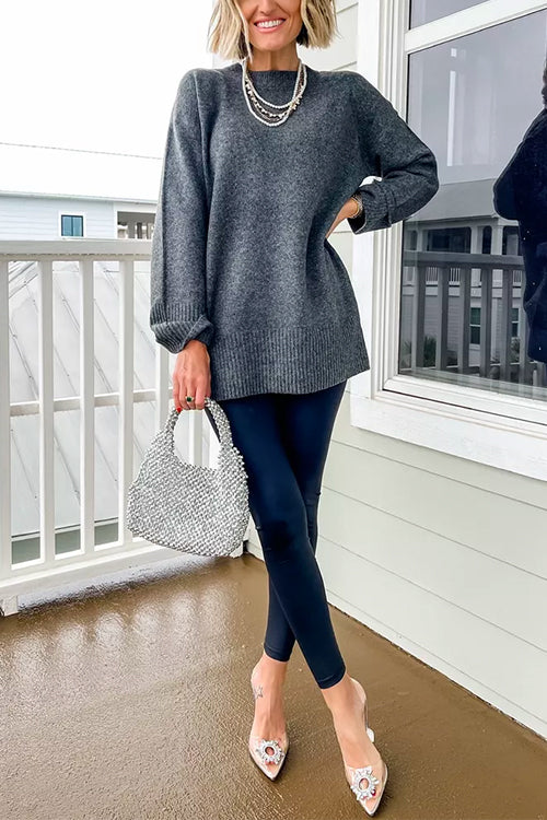 Karladress Crewneck Solid Warm Loose Sweater