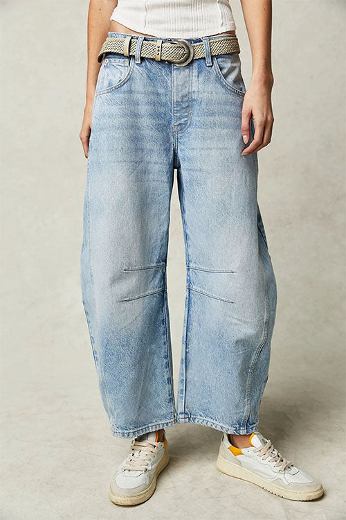 Karladress Mid Rise Barrel Leg Jeans