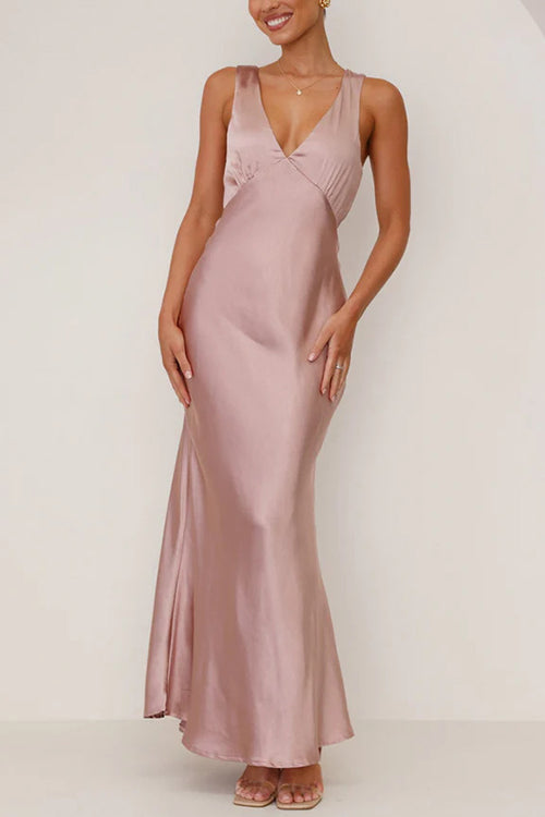 Karladress V Neck Sleeveless Maxi Party Dress