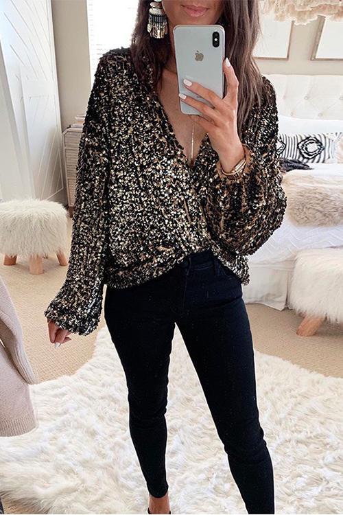 Karladress Christmas/NYE Party Sequin Shirt