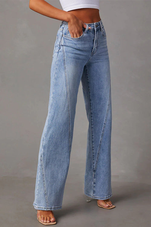 Karladress Timeless Distressed Straight Leg Splice Jeans