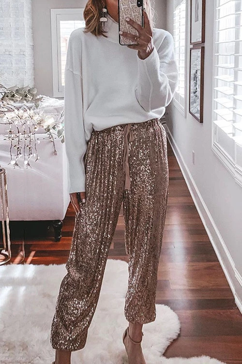 Karladress Stylish Festive Party Sequin Pants