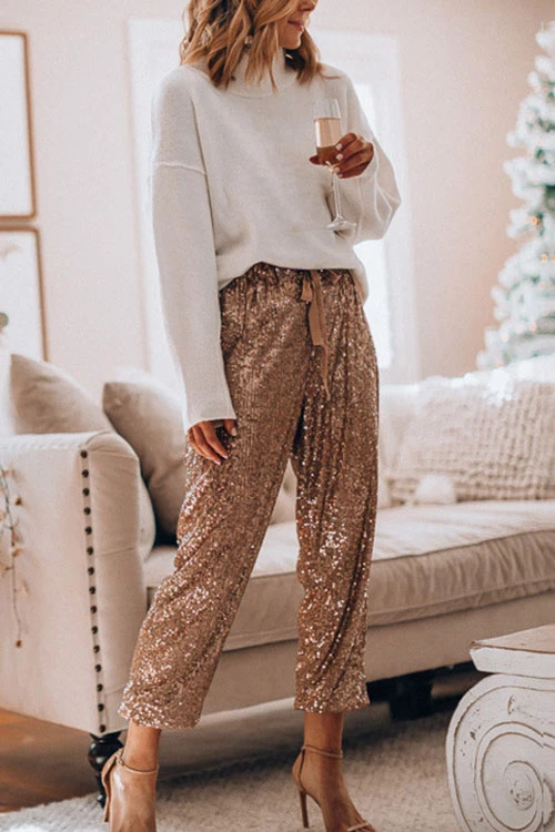 Karladress Stylish Festive Party Sequin Pants