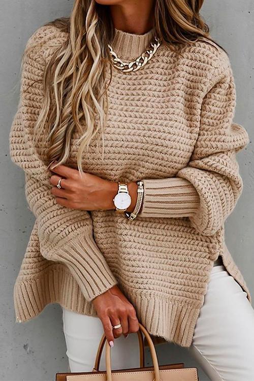 Karladress Side Split Carrie Chunky Knit Sweater