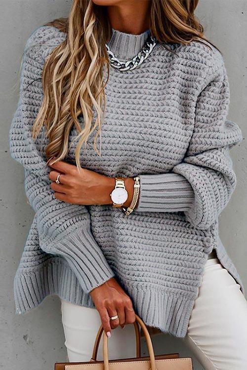 Karladress Side Split Carrie Chunky Knit Sweater