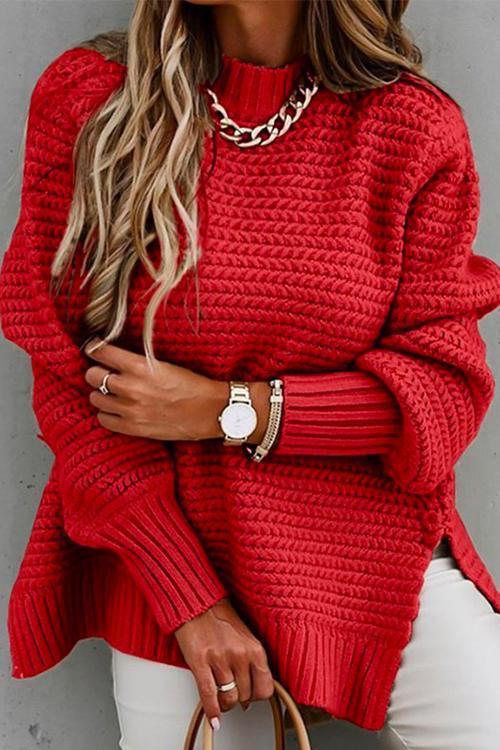 Karladress Side Split Carrie Chunky Knit Sweater