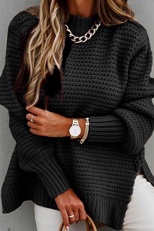 Karladress Side Split Carrie Chunky Knit Sweater