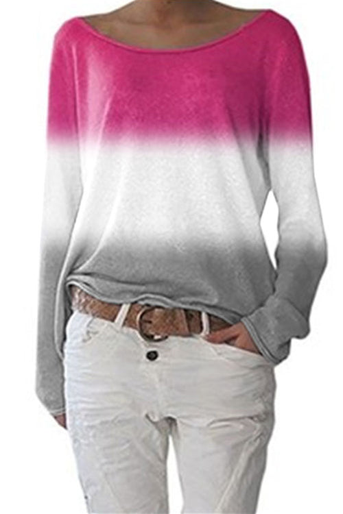 Karladress Crewneck Color Block Tie Dye T-shirt