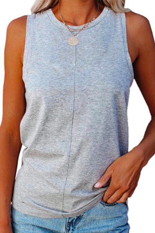 Karladress Casual Crewneck Sleeveless Cozy Top