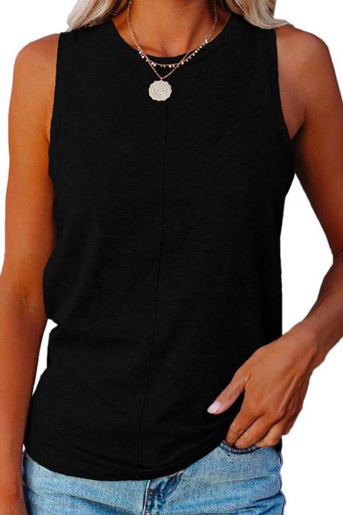 Karladress Casual Crewneck Sleeveless Cozy Top