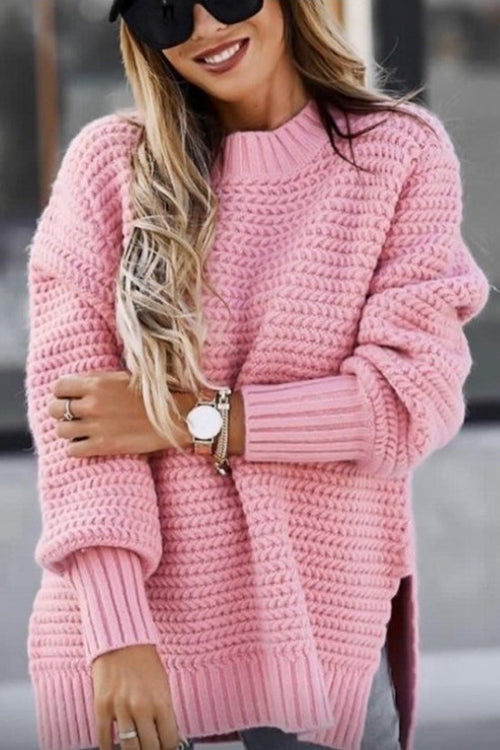 Karladress Side Split Carrie Chunky Knit Sweater